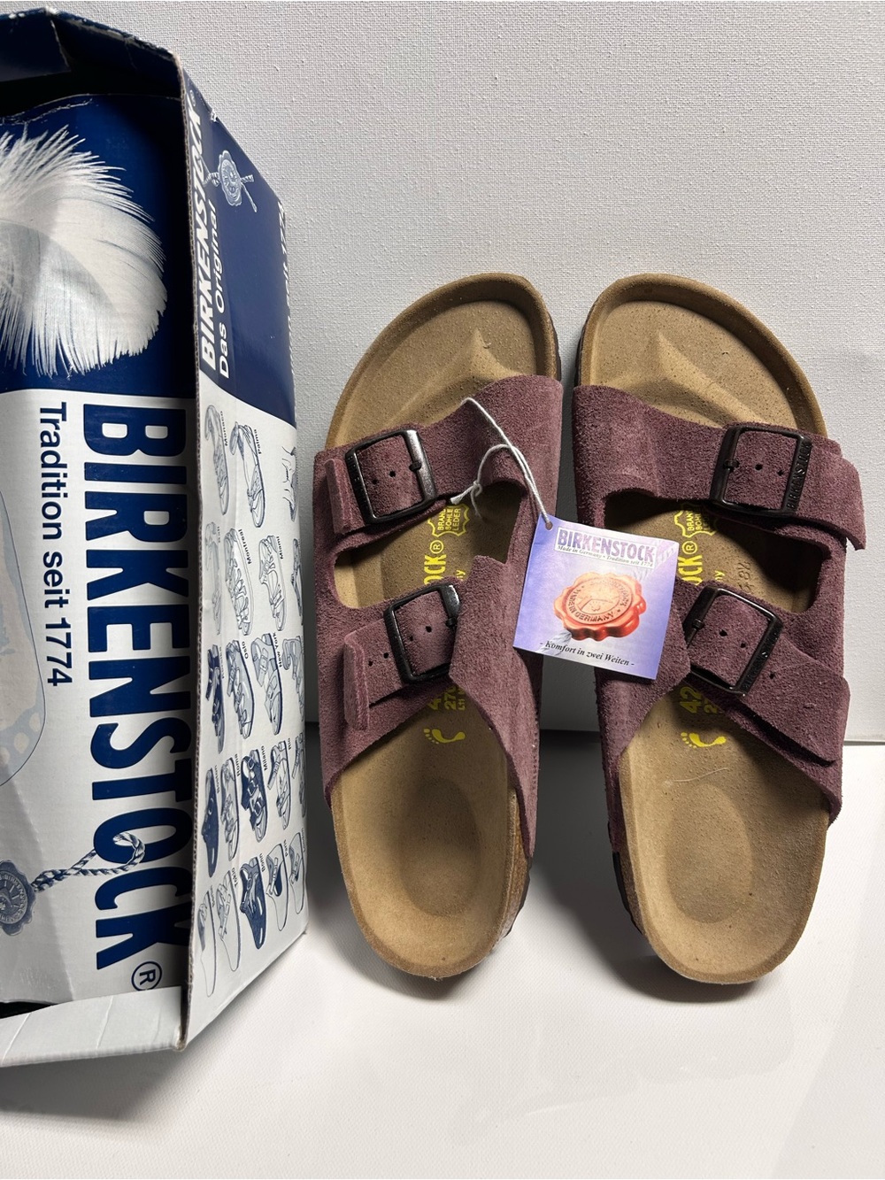 Vintage Birkenstock Arizona Suede Leather Sandals EU 42, Women’s US 11, Men’s 9